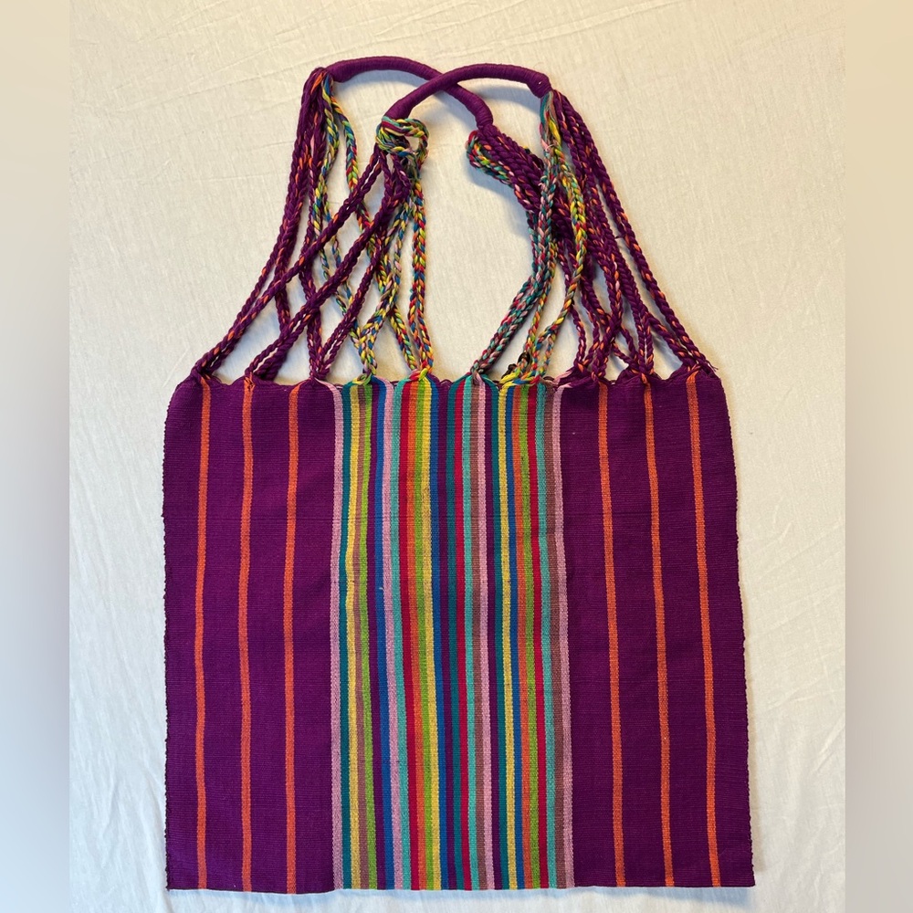 Colorful Striped Tote Bag - Picture 2 of 8